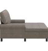 VidaXL Chaise Lounge met kussen Grijs 91 x 157 x 91 cm Antiek PU