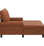 VidaXL Chaise Lounge met kussen Bruin 91 x 157 x 91 cm Antiek PU