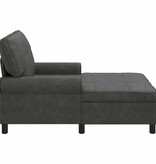 VidaXL Chaise Lounge met kussen Zwart 91 x 157 x 91 cm Antiek PU