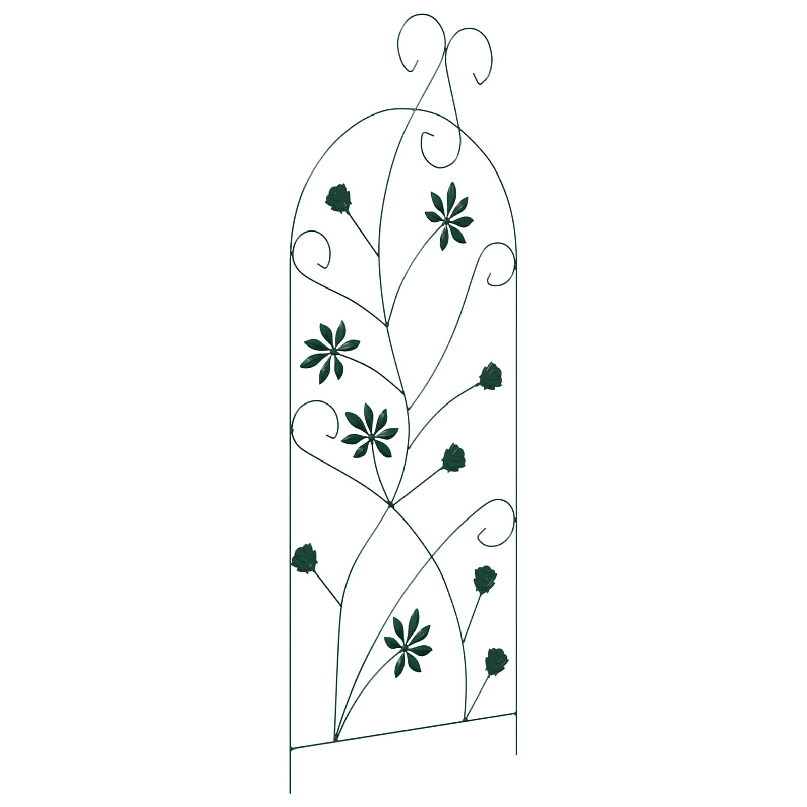 VidaXL Tuinhek Latwerk 3 pcs Groen 112 x 40 cm Staal