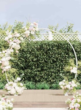 VidaXL Trouwbogen Wit 223 x 45 x 201 cm Staal