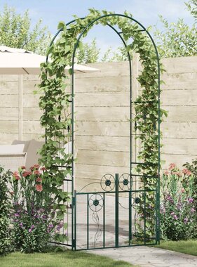 VidaXL Tuin Boog Effen Groen 102 x 50 x 218 cm