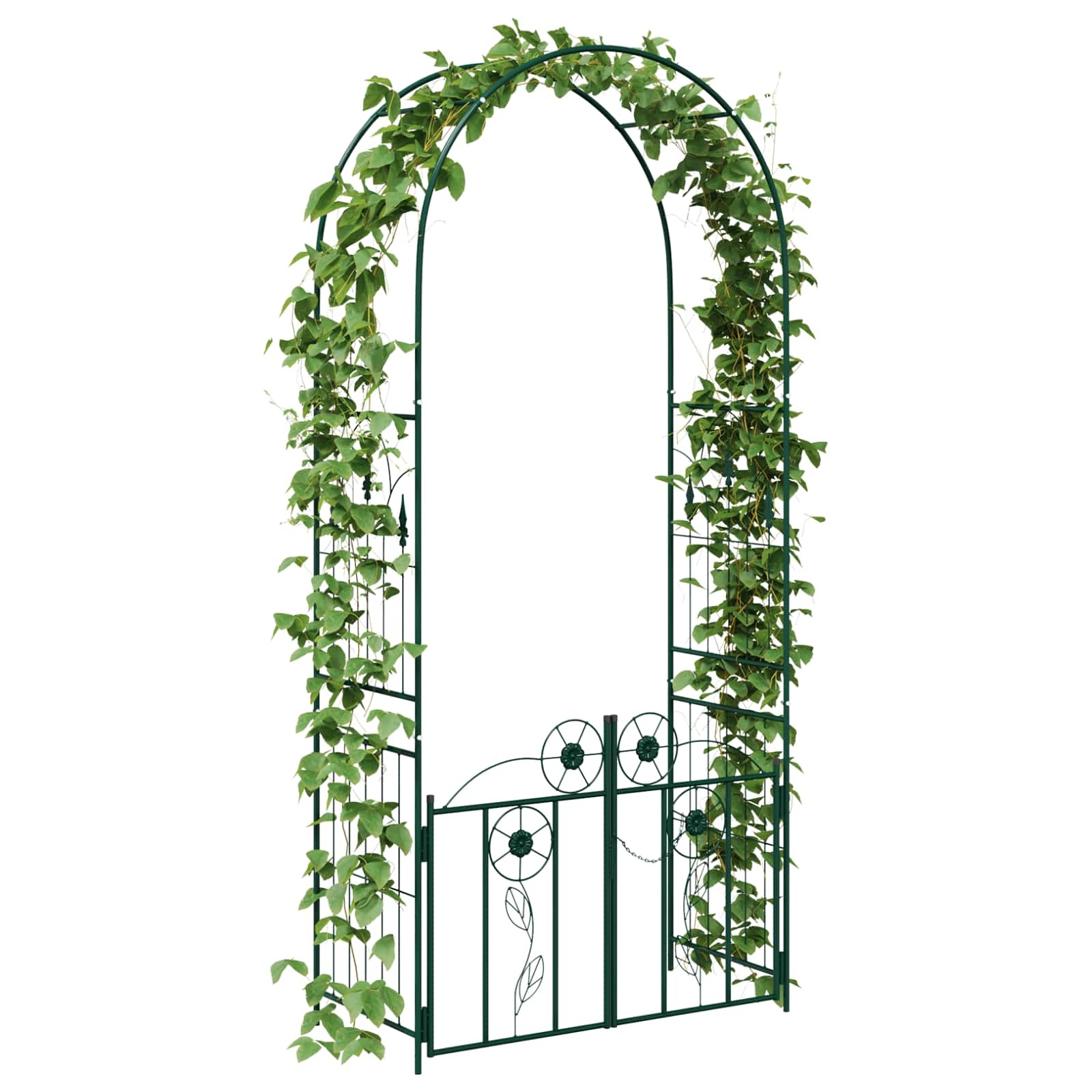 VidaXL Tuin Boog Effen Groen 102 x 50 x 218 cm