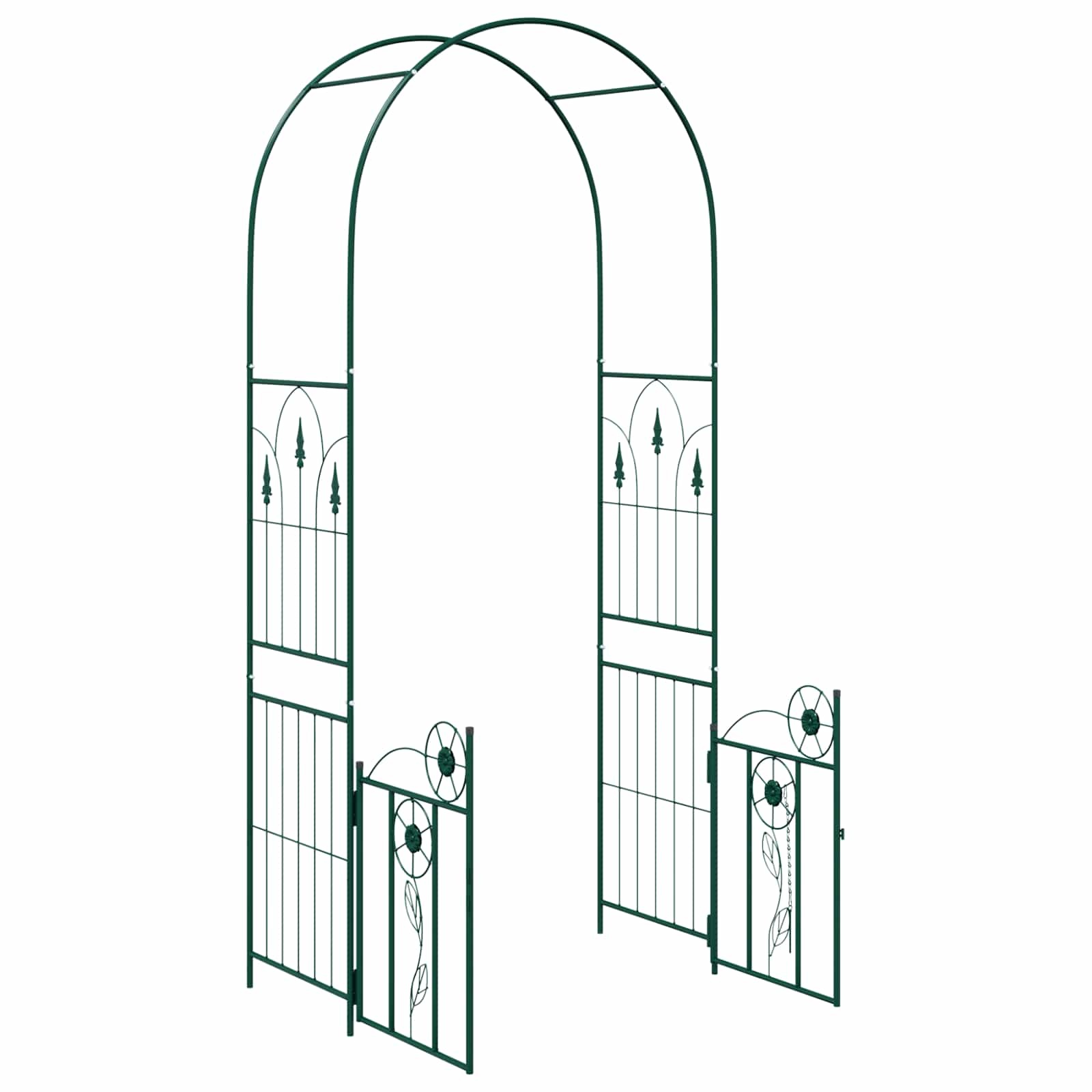 VidaXL Tuin Boog Effen Groen 102 x 50 x 218 cm