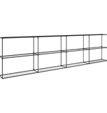 VidaXL 3-laags plantenstandaard Zwart 400 x 32 x 104 cm Staal