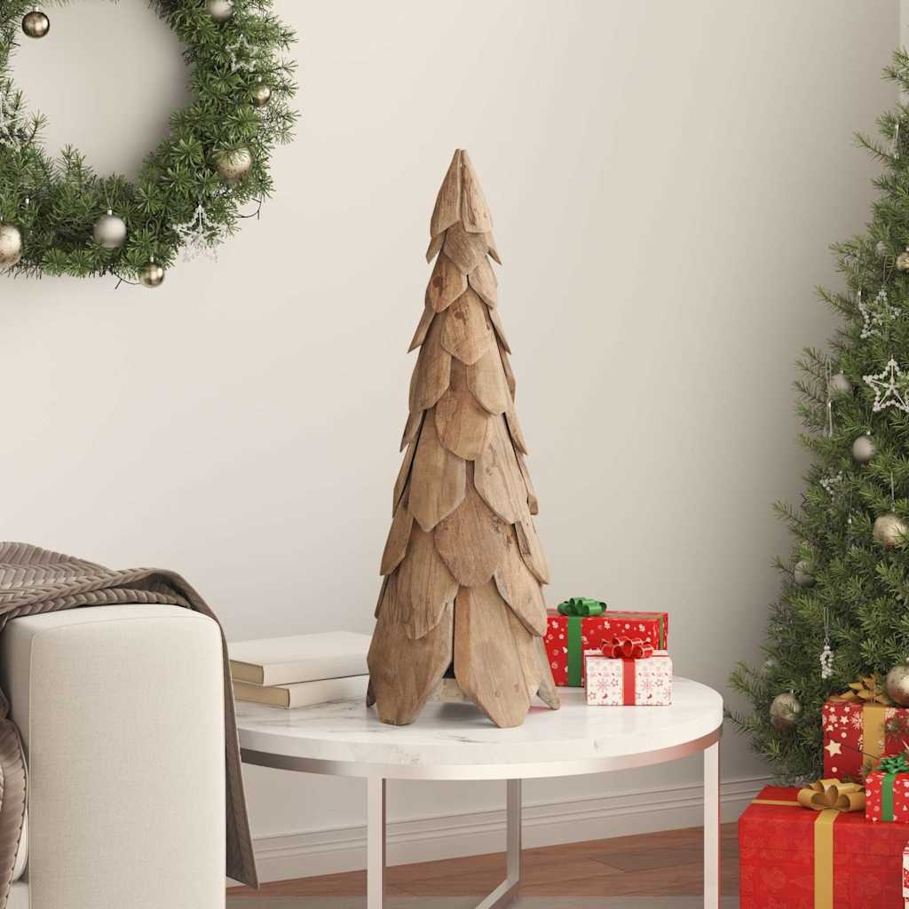 VidaXL Kerstboom met standaard Bruin 80 cm Massief teakhout