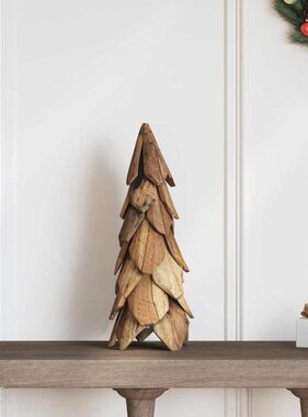 VidaXL Kerstboom met standaard Bruin 50 cm Massief teakhout