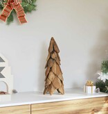 VidaXL Kerstboom met standaard Bruin 50 cm Massief teakhout