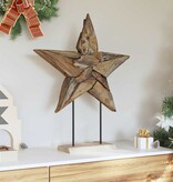 VidaXL Kerstster Bruin 60 x 5 x 75 cm Massief Teakhout
