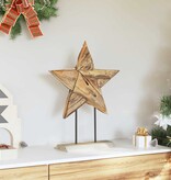 VidaXL Kerstster Bruin 45 x 5 x 60 cm Massief Teakhout
