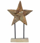 VidaXL Kerstster Bruin 30 x 5 x 45 cm Massief Teakhout