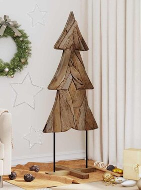 VidaXL Kerstboom met standaard Bruin 150 cm Massief teakhout