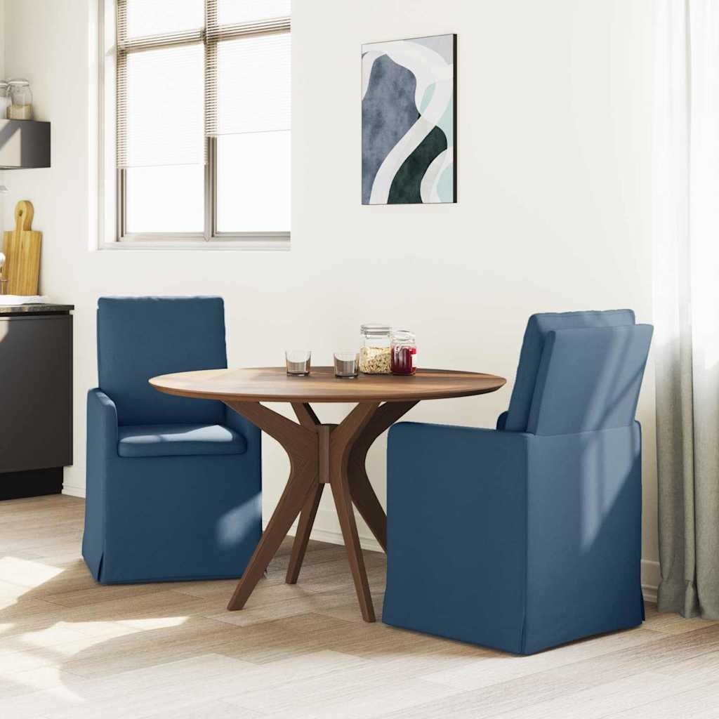VidaXL Eettafelstoelen 2 pcs Blauw 57 x 67 x 98 cm Stof