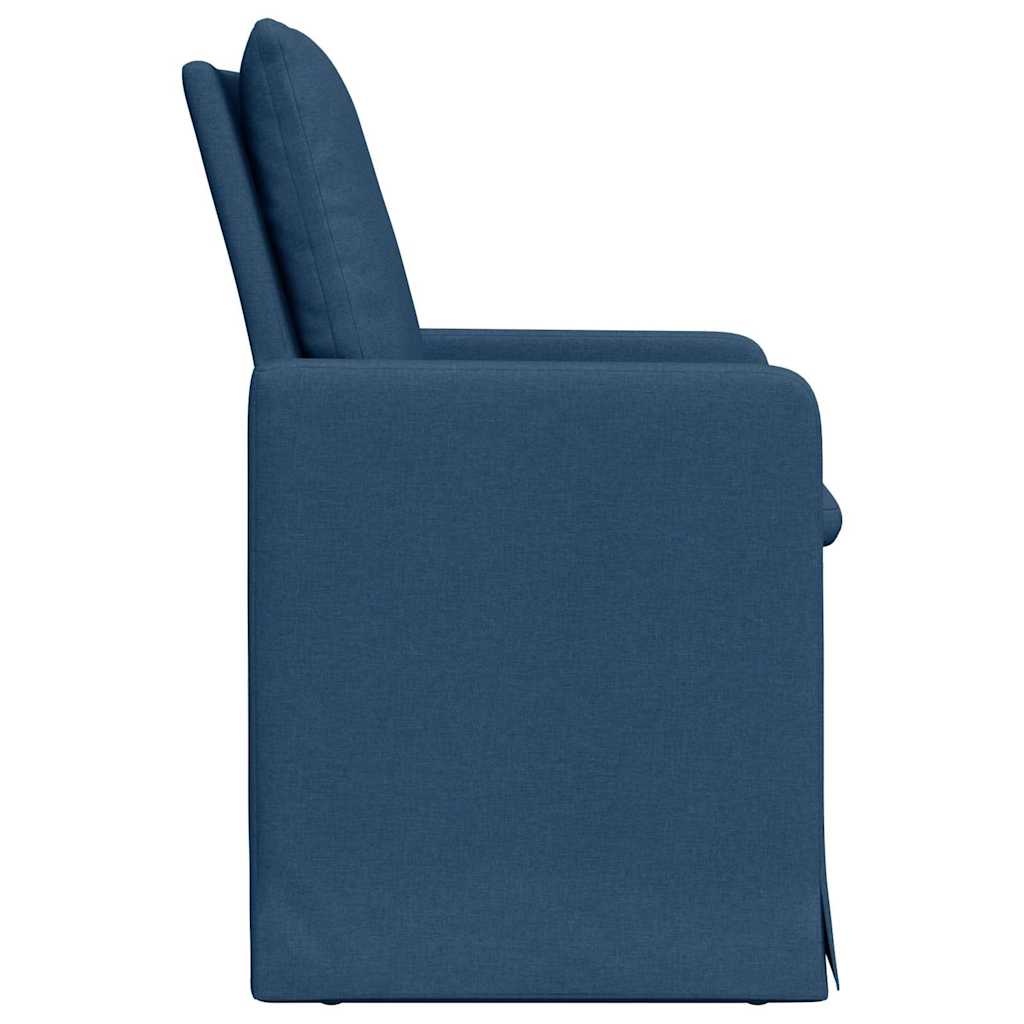 VidaXL Eettafelstoelen 2 pcs Blauw 57 x 67 x 98 cm Stof