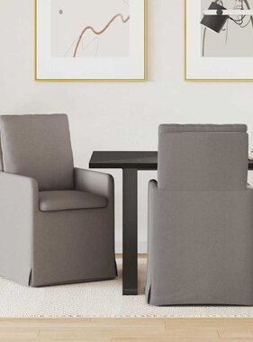 VidaXL Eettafelstoelen 2 pcs Taupe 57 x 67 x 98 cm Stof