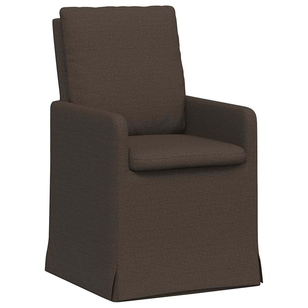 VidaXL Eettafelstoelen 2 pcs Donkergrijs 57 x 67 x 98 cm Linnen