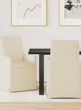 VidaXL Eettafelstoelen 2 pcs Beige 57 x 67 x 98 cm Linnen