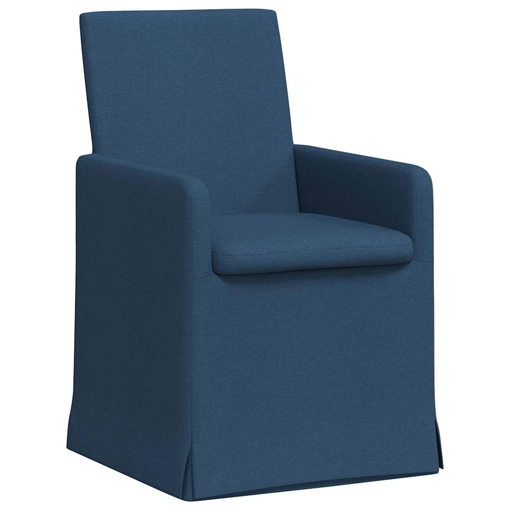 VidaXL Eettafelstoelen 2 pcs Blauw 57 x 67 x 95 cm Stof