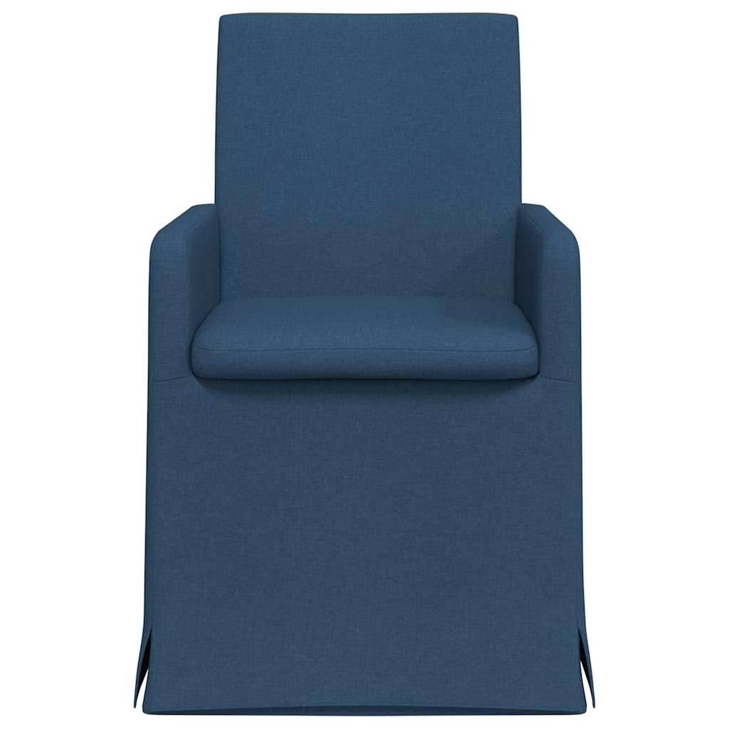 VidaXL Eettafelstoelen 2 pcs Blauw 57 x 67 x 95 cm Stof