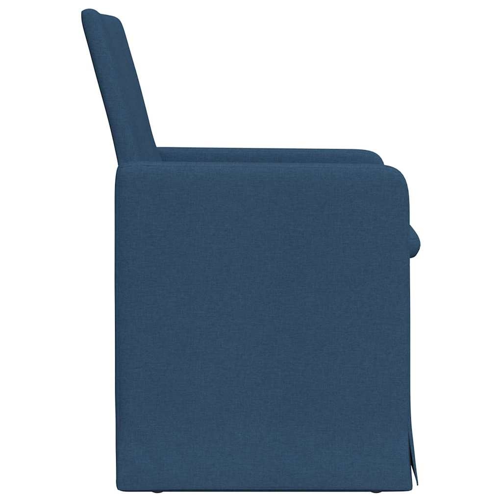 VidaXL Eettafelstoelen 2 pcs Blauw 57 x 67 x 95 cm Stof