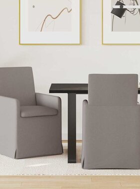 VidaXL Eettafelstoelen 2 pcs Taupe 57 x 67 x 95 cm Stof