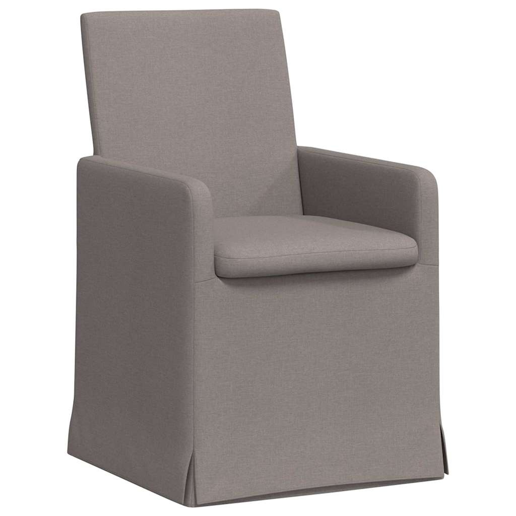 VidaXL Eettafelstoelen 2 pcs Taupe 57 x 67 x 95 cm Stof