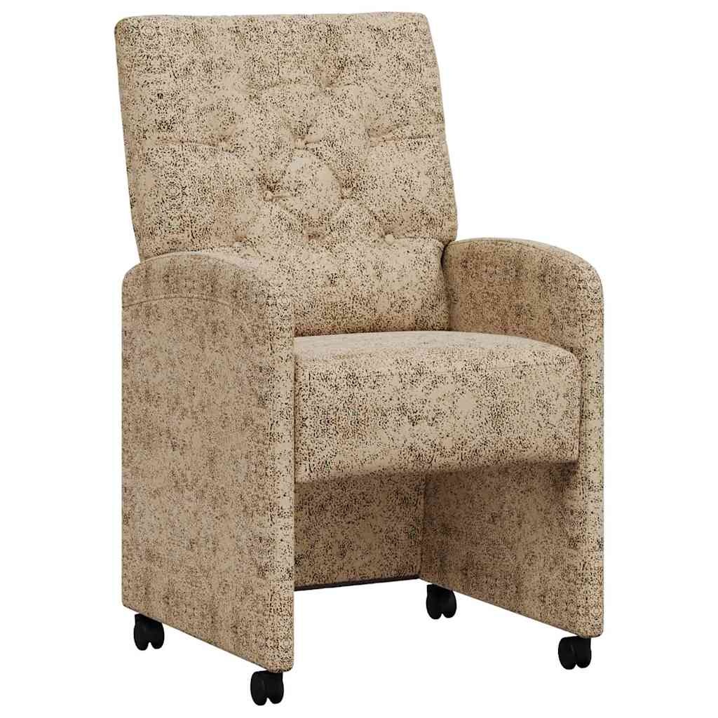 VidaXL Dining Stoelen met Wielen 2 pcs Lichtgrijs 58 x 67 x 97 cm