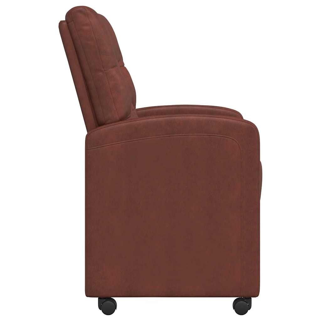 VidaXL Dining Stoelen met Wielen 2 pcs Glanzend bruin 58 x 67 x 97 cm