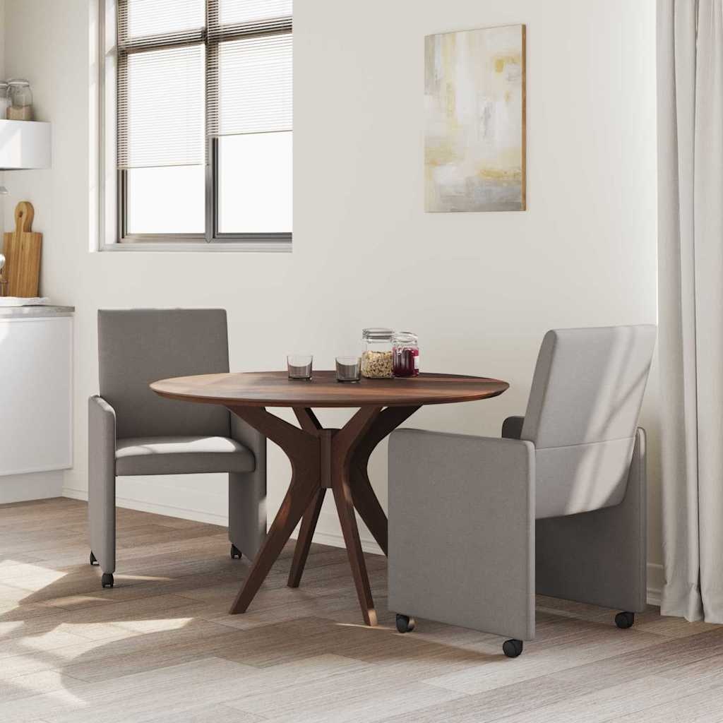 VidaXL Dining Stoelen met Wielen 2 pcs Taupe 57 x 66 x 94 cm Stof