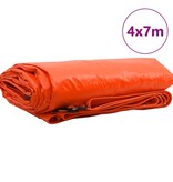 VidaXL Zeil 650g / m² Oranje 4 x 7 m Canvas met PVC-coating