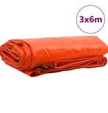 VidaXL Zeil 650g / m² Oranje 3 x 6 m Canvas met PVC-coating