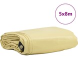 VidaXL Zeil 650g / m² Beige 5 x 8 m Canvas met PVC-coating