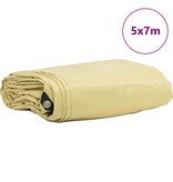 VidaXL Zeil 650g / m² Beige 5 x 7 m Canvas met PVC-coating