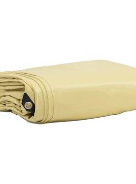 VidaXL Zeil 650g / m² Beige 4 x 4 m Canvas met PVC-coating