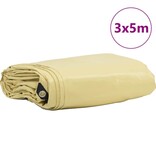 VidaXL Zeil 650g / m² Beige 3 x 5 m Canvas met PVC-coating