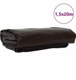 VidaXL Zeil 650g / m² Bruin 1,5 x 20 m Canvas met PVC-coating