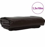 VidaXL Zeil 650g / m² Bruin 1,5 x 10 m Canvas met PVC-coating