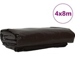 VidaXL Zeil 650g / m² Bruin 4 x 8 m Canvas met PVC-coating