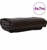 VidaXL Zeil 650g / m² Bruin 4 x 7 m Canvas met PVC-coating