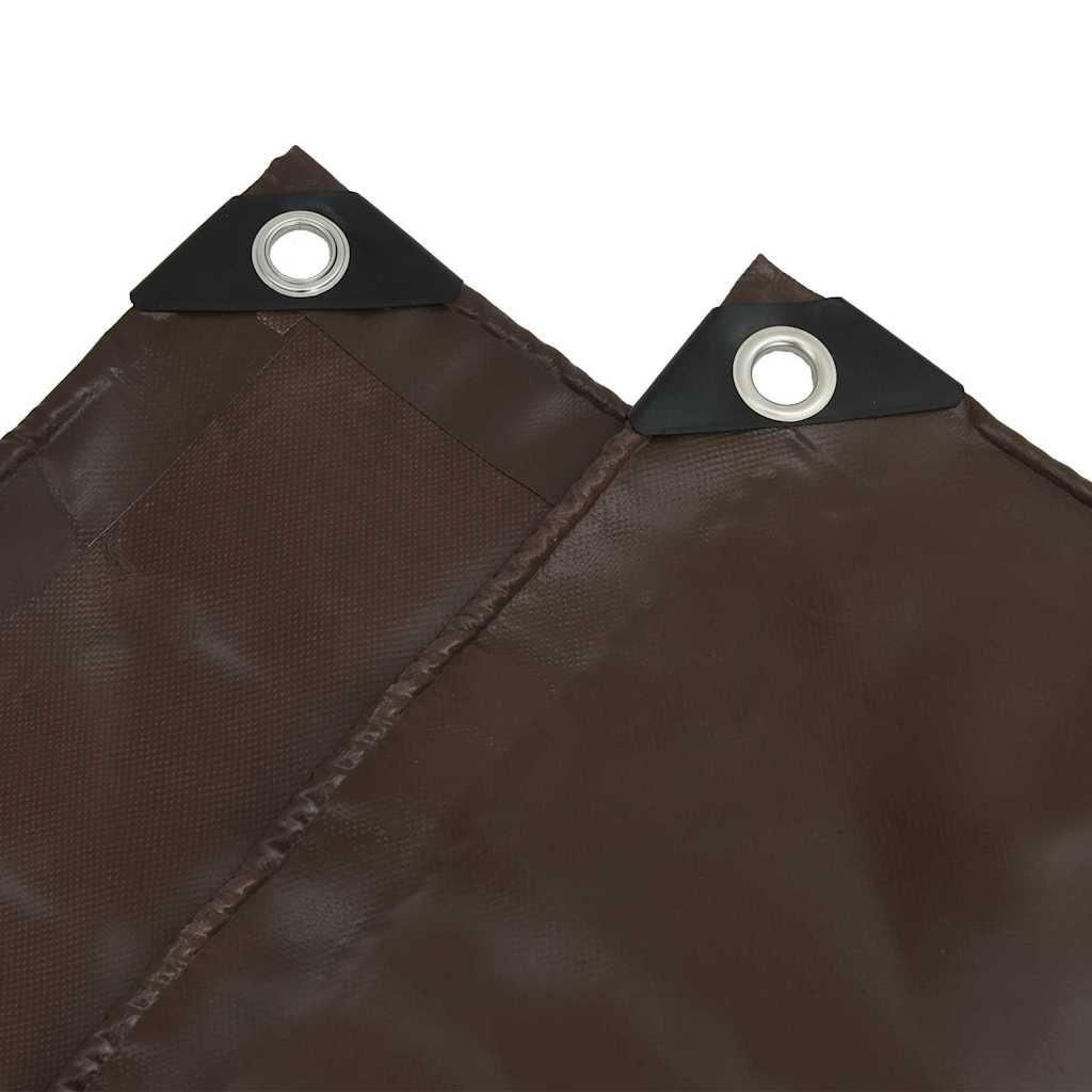 VidaXL Zeil 650g / m² Bruin 4 x 5 m Canvas met PVC-coating