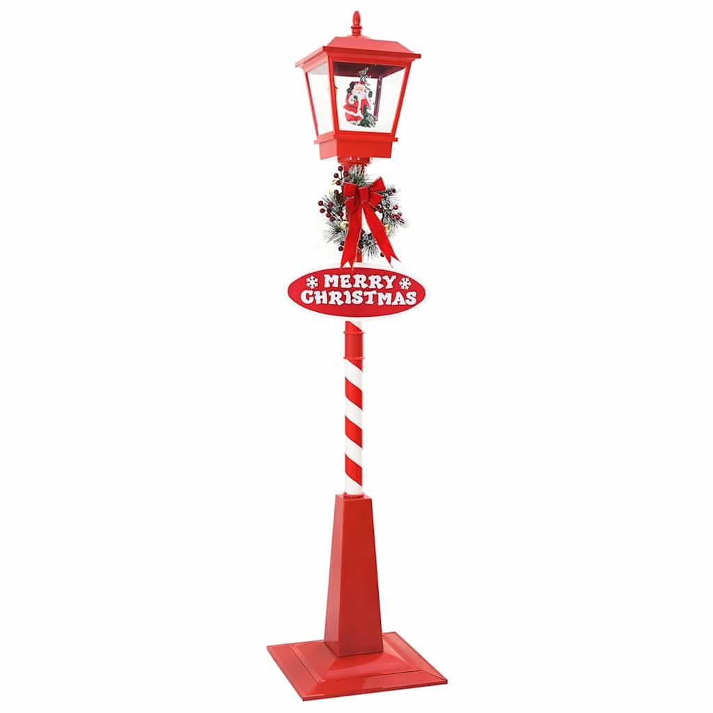 VidaXL Kerststraatlamp met lantaarn Rood 40,5x40,5x180cm Kunststof