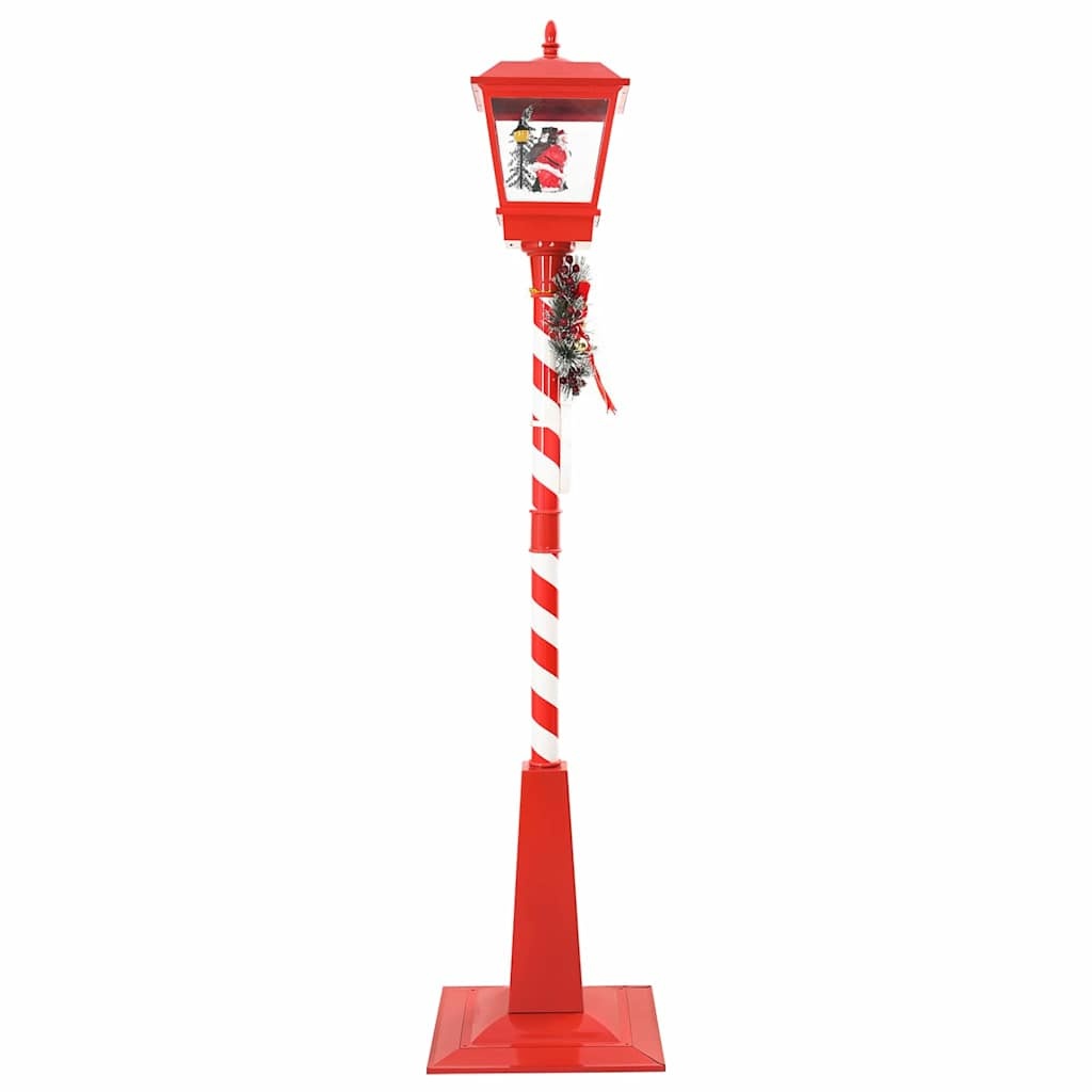 VidaXL Kerststraatlamp met lantaarn Rood 40,5x40,5x180cm Kunststof