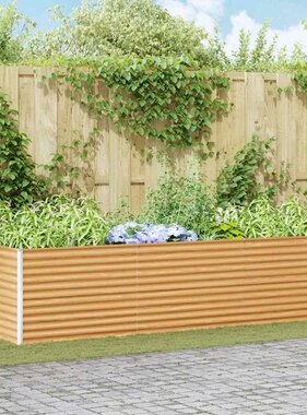 VidaXL Verhoogde plantenbak 290 x 100 x 68 cm Gegalvaniseerd staal