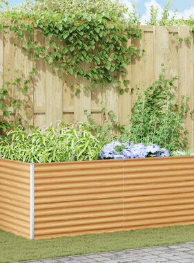 VidaXL Verhoogde plantenbak 195 x 100 x 68 cm Gegalvaniseerd staal