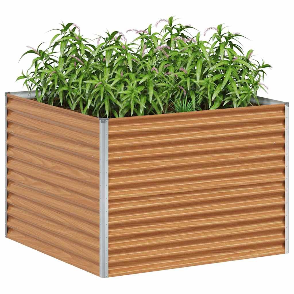 VidaXL Verhoogde plantenbak 98 x 100 x 68 cm Gegalvaniseerd staal