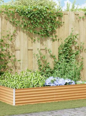 VidaXL Verhoogde plantenbak 195 x 100 x 36 cm Gegalvaniseerd staal