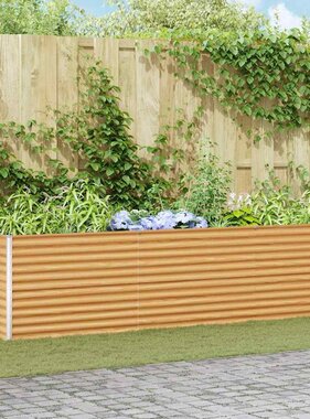 VidaXL Verhoogde plantenbak 485 x 50 x 68 cm Gegalvaniseerd staal