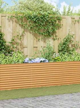 VidaXL Verhoogde plantenbak 290 x 50 x 68 cm Gegalvaniseerd staal