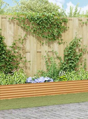 VidaXL Verhoogde plantenbak 290 x 50 x 36 cm Gegalvaniseerd staal