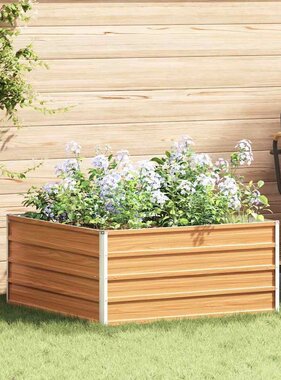 VidaXL Verhoogde plantenbak Licht Bruin 100 x 100 x 45 cm